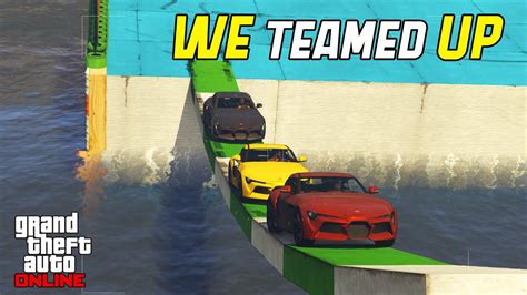 GTA 5 WE TEAMED UP IN THIS RACE GTA 5 STUNT RACE MALAYALAM YouTube