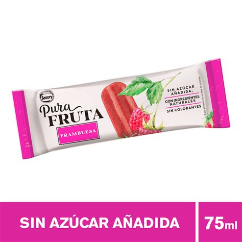 Helado Pura Fruta Sabor Frambuesa Ml Savory Ayf Market Papudo