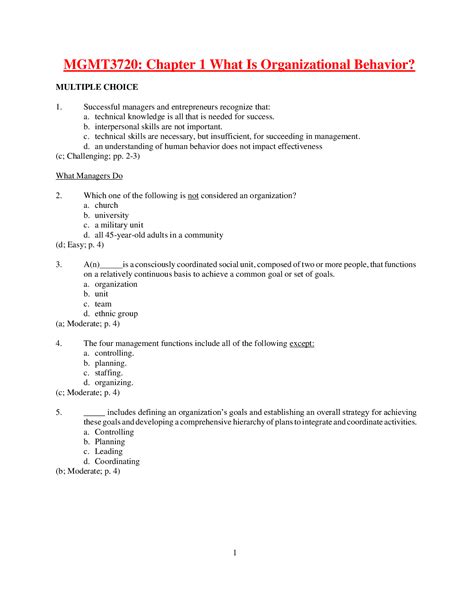 Organizational Behavior E Robbins Judge Chapter What Is