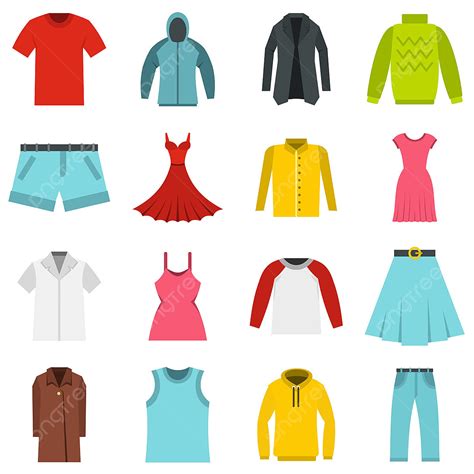 clothes set flat icons clothes icons  icons