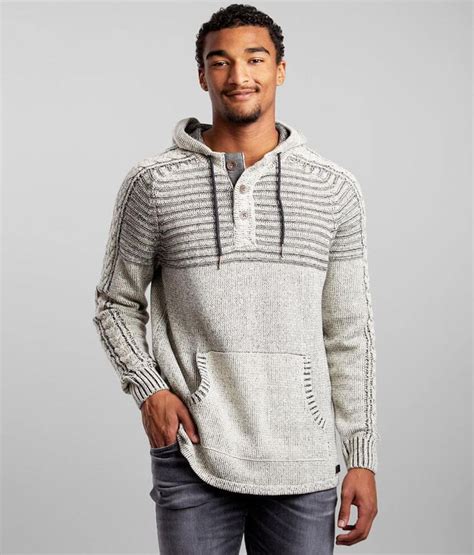 Outpost Makers Hooded Henley Sweater Mens Men Sweater Henley