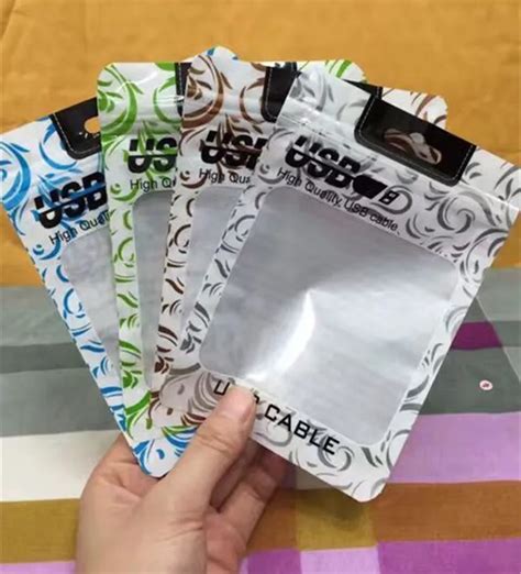 Plastic Retail Packaging Bags Hand Hole Cases Packaged Zipper Poly OPP