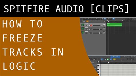 How To Freeze Tracks In Logic YouTube