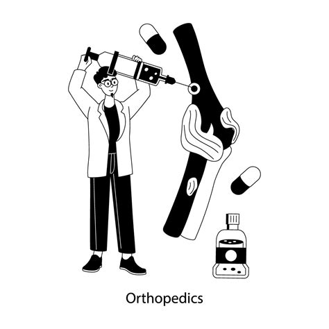 A flat character illustration of orthopedist 47402045 Vector Art at