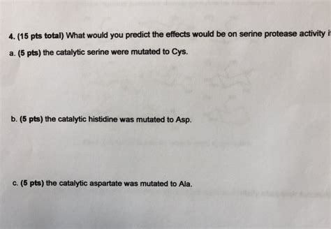 Solved 4 15 Pts Total What Would You Predict The Effects Chegg