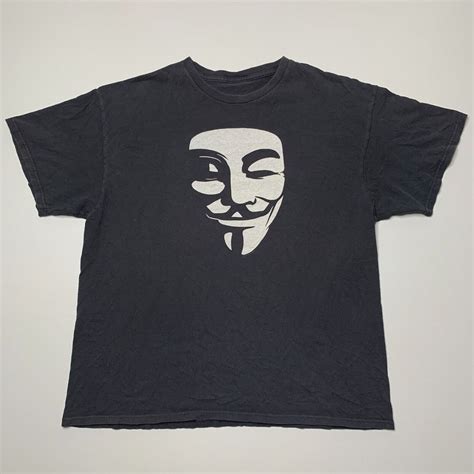 V For Vendetta Guy Fawkes Men's Vintage Promotional T… - Gem