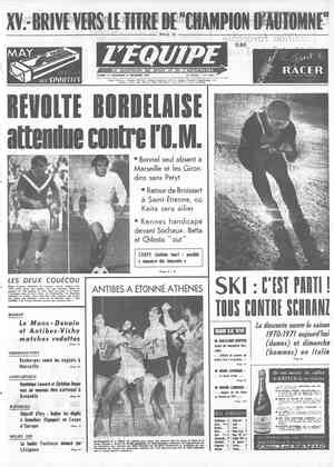 L Équipe Front Page from December 12 1970