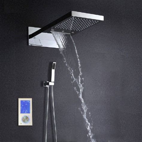 Cascada Luxury 9 X22” Led Shower Set With Digital Lcd Touch Screen Cascada Showers