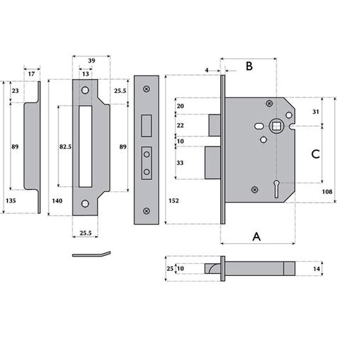 Imperial G5000 5 Lever Mortice Sashlock To Suit Amdega Conservatory Door