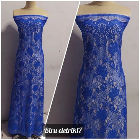 Jual Terbaru Bakal Kain Bahan Kebaya Payet Brokat Brukat Chantilly