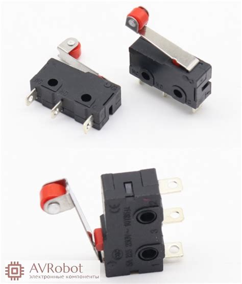 Микропереключатель с роликом KW11-3Z-2 5А 125В 20*6*10мм цена купить ...