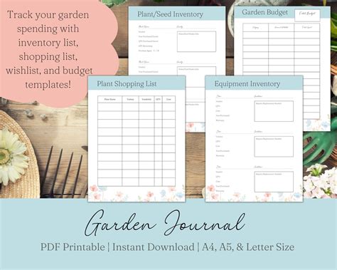 Garden Planner Printable Gardening Journal Planting Calendar Seed ...