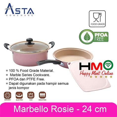 Jual Asta Marbello Rosie Panci Set Marbel Anti Lengket Pcs Marble