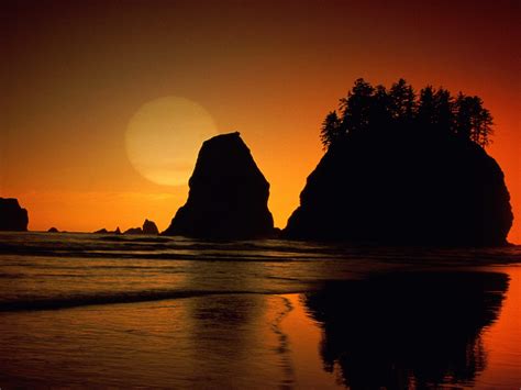 Hdmax Second Beach Olympic National Park Washington Tapety Kraje Hd