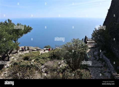 Anacapri Scorcio Panoramico Dalla Terrazza Di Monte Solaro Stock