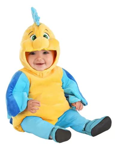 La Sirenita Disney Disfraz Cosplay Pez Flounder Para Bebe Meses Sin