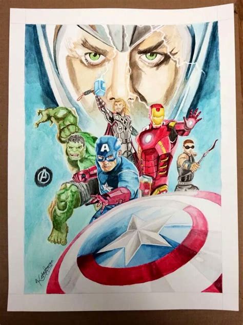 Avengers Watercolor Avengers Zelda Characters Character