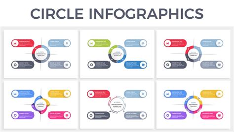 Circle infographic template with four elements Vector Image