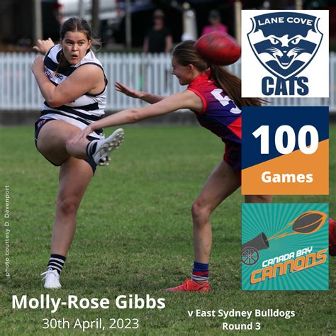 Molly-Rose Gibbs - 100 Games | Lane Cove AFL Club | TidyHQ