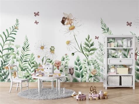 Fairy Garden Wallpaper Mural Mural Wallpaper Wall Murals Fairy Garden