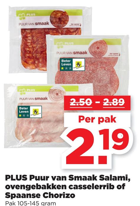 Plus Puur Van Smaak Salami Ovengebakken Casselerrib Of Spaanse Chorizo