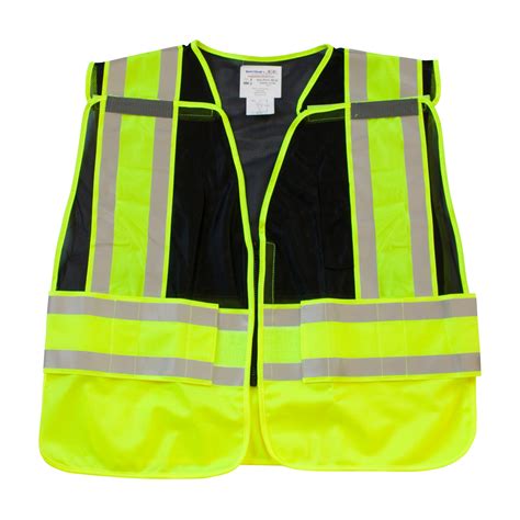 Pip 302 Psv Blk Nl Ansi Type P Class 2 Public Safety Vest Black