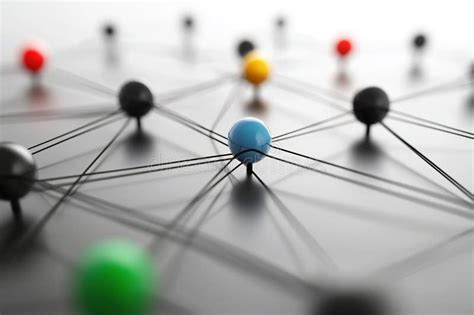 interconnected nodes  colored points representing network