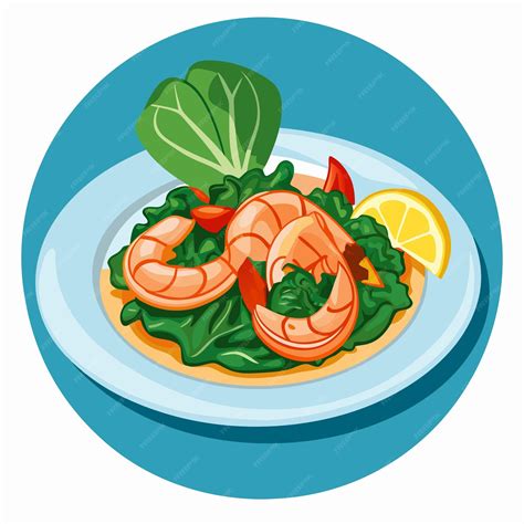 Shrimp Scampi clipart vector | Premium AI-generated vector