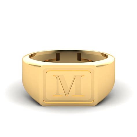 Buy M Letter Gold Ring | kasturidiamond.com