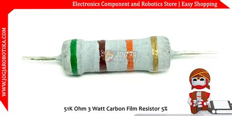 Jual 51k Ohm 3 Watt Carbon Film Resistor