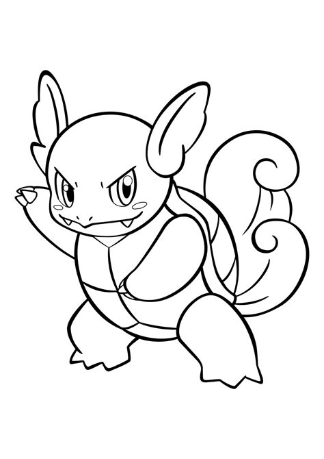 Wartortle En Pok Mon Para Colorear Imprimir E Dibujar Coloringonly