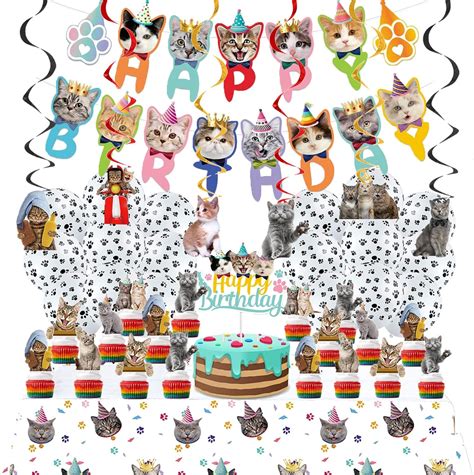 Amazon Gadeja Pcs Cat Birthday Party Decoration Cat Party