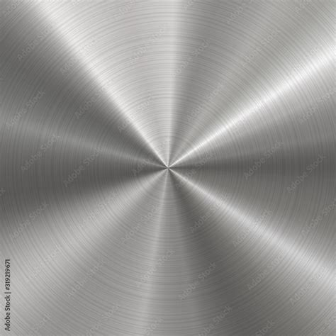 Circular Brushed Metal Texture Vector Radial Steel Background With