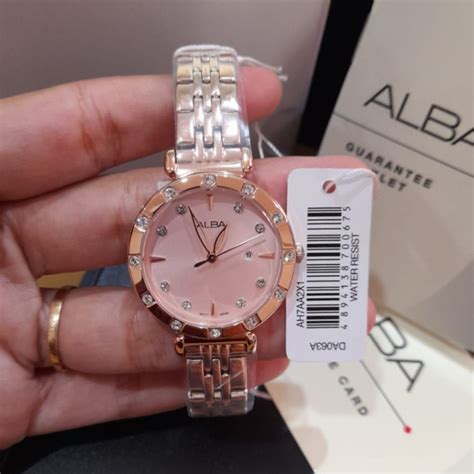 Jual Jam Tangan Wanita Alba Ah Aa X Ah Aa Rosegold Pink Original