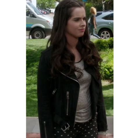 vanessa marano switched  birth season  bay kennish leather jacket
