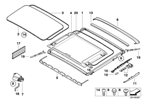 54137157377 Genuine BMW Sliding Lifting Roof Frame Gasket