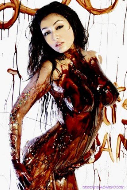 Misa Campo Covered In Chocolate Syrup Porn Pic
