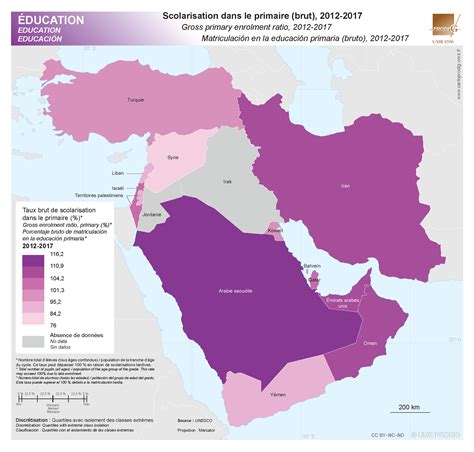 Taux Brut De Scolarisation Dans Le Primaire 2012 2017 Cartoprodig