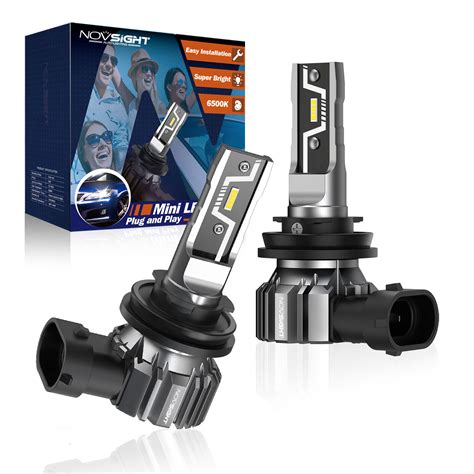 NOVSIGHT H8 H9 H11 LED Headlight Kit Bulbs High Low Beam 50W 10000LM