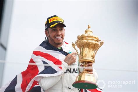 Lewis Hamilton Celebrates Victory with Mercedes AMG F1