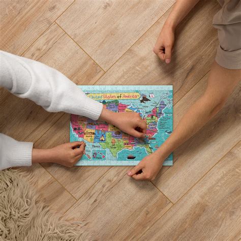 USA Map Jigsaw Puzzle, United States of America Puzzle Map, Jigsaw ...