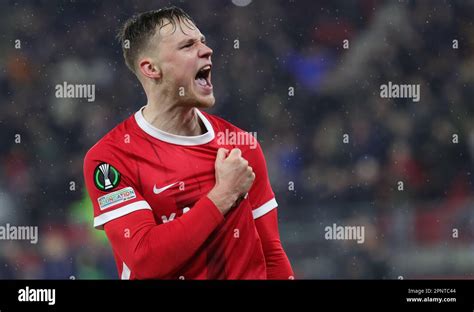 Alkmaar Netherlands Th Apr Az S Sam Beukema Celebrates After