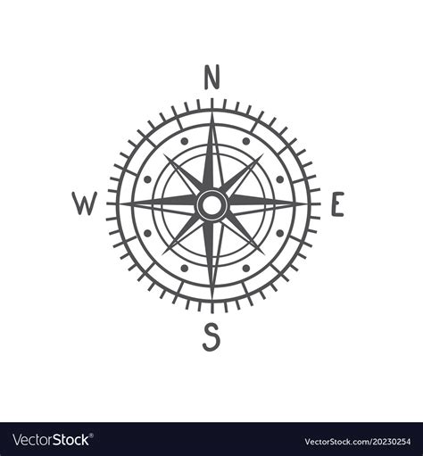 Compass Icon For Travel Royalty Free Vector Image