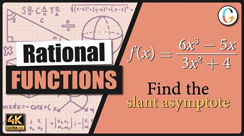 How To Find The Slant Asymptote Of F X X X X Youtube