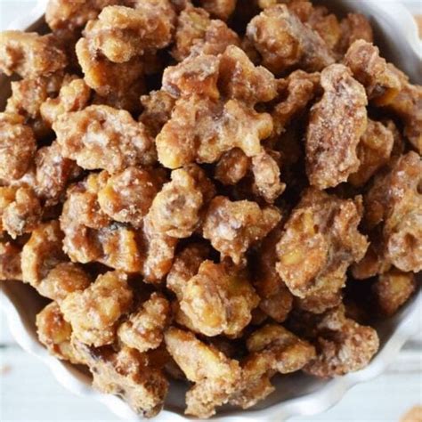 Cinnamon Sugar Candied Walnuts Salty Side Dish Recipes