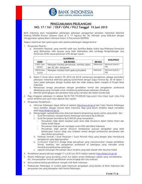 PDF PENGUMUMAN PELELANGAN MENADOsatu Paket Pekerjaan Dengan Kualitas