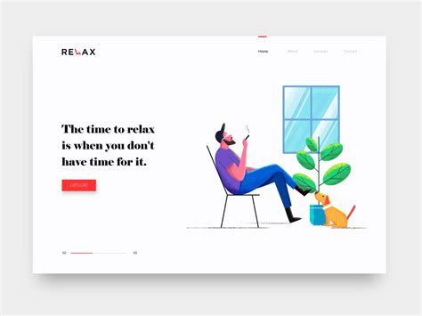 Relax Landing By Jabir J3 On Dribbble