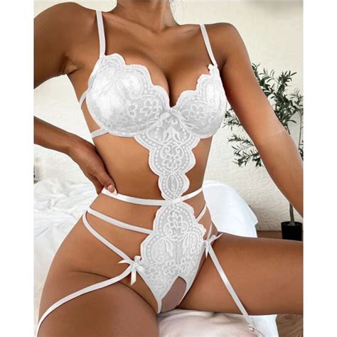 Fansy See Through Lingerie Sexy Women Underwear Transparent Bra Briefs