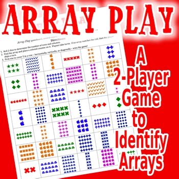 Array Play - A 2-Player Game to Identify Arrays by Jersey Teacher