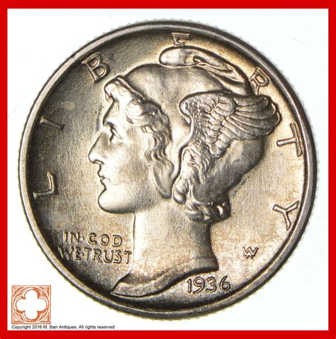 1936 S Mercury Silver Dime Property Room